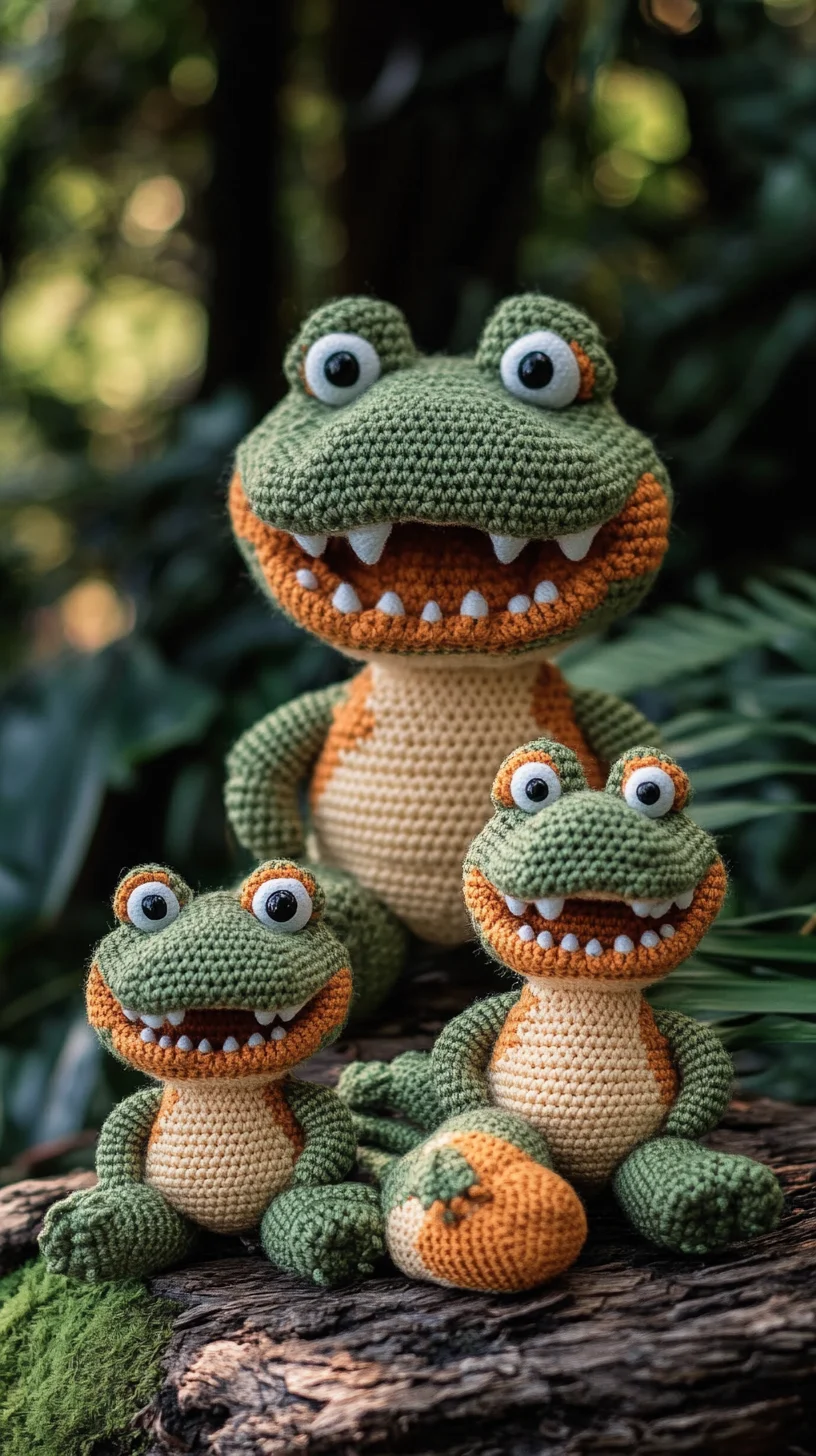 Crocheted Critters: Adorable Dinosaur Family that Brings Whimsy to Your Home