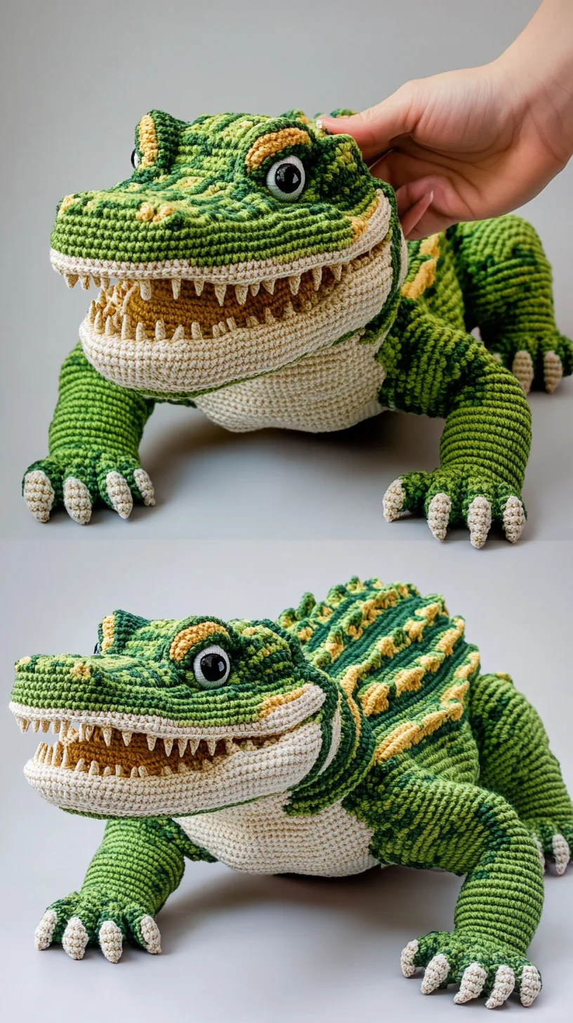 Crocheted Crocodile Plush: The Ultimate Whimsical Statement Piece for Any Space