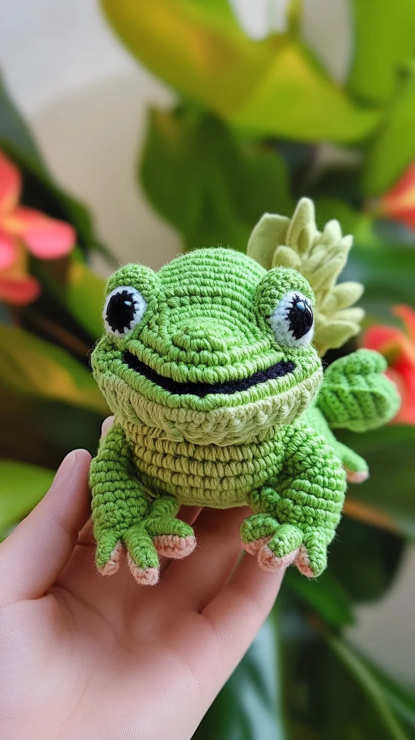 Crocheted Cuties: Adorable Frog Plush for Eco-Friendly Decor