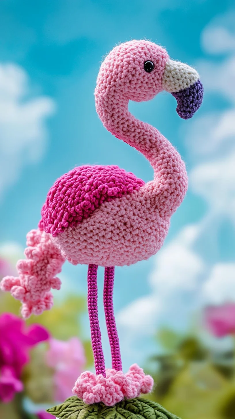 Crocheted Flamingo Plush: A Whimsical Touch for Any Space!