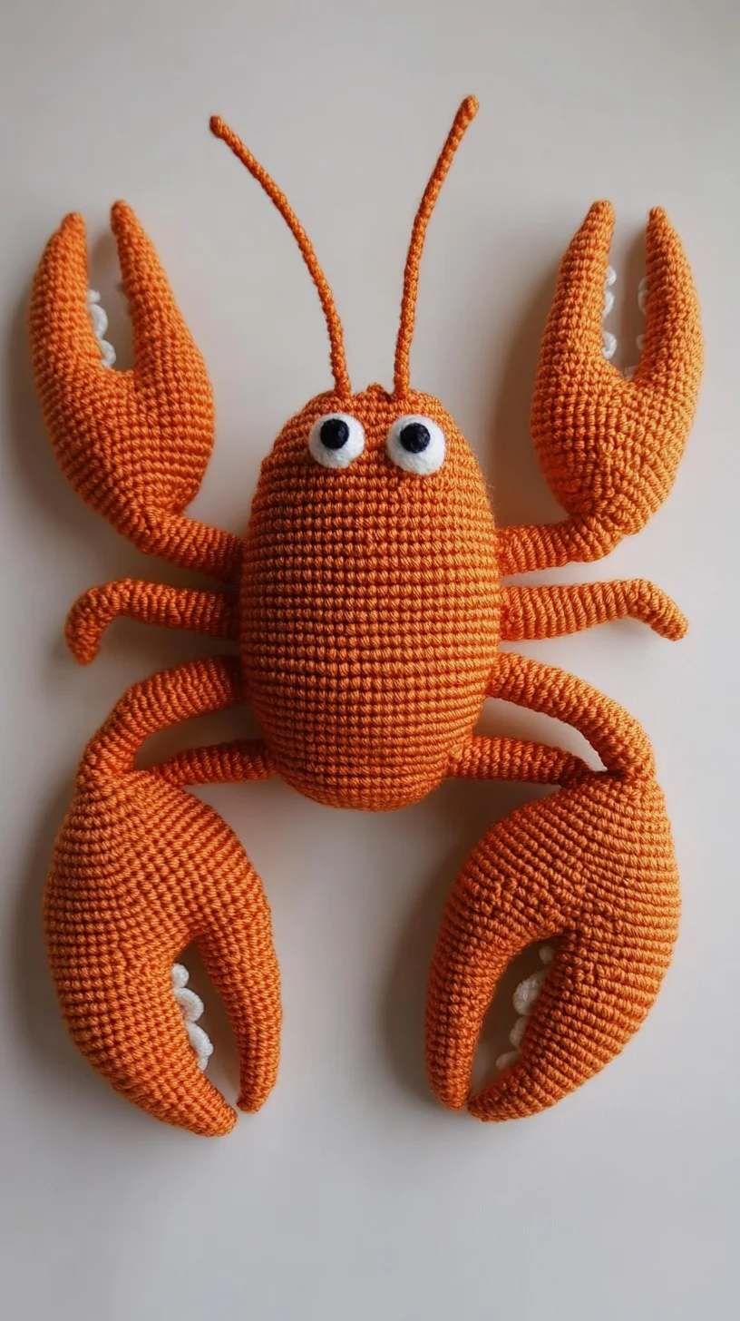 Crocheted Lobster Charm: A Whimsical Touch for Home Decor Lovers