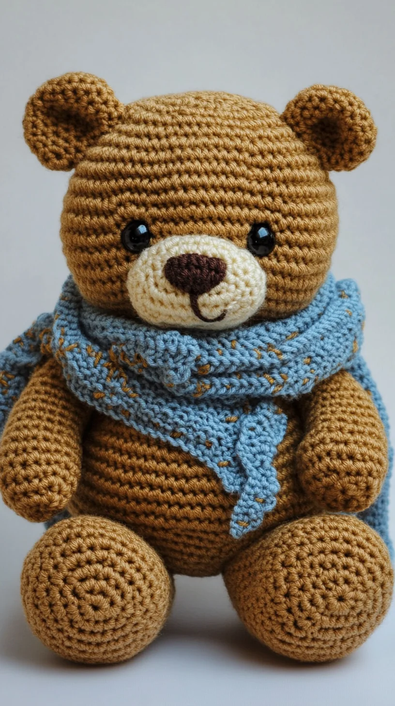 Cuddle Up to Cozy: Adorable Amigurumi Bear with Stylish Scarf