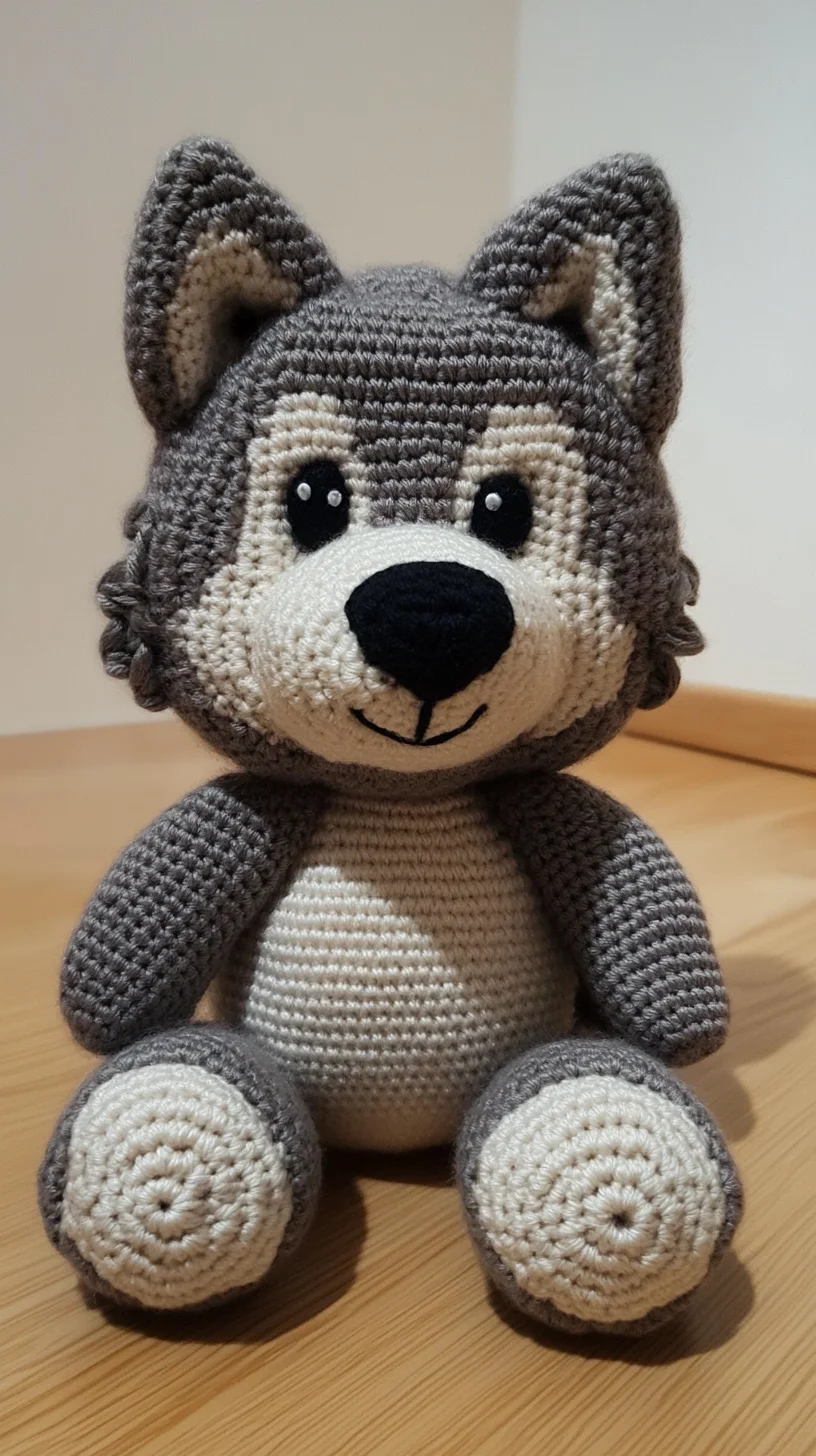 Cuddly Crochet Canine: Adorable Wolf Plushie for All Ages