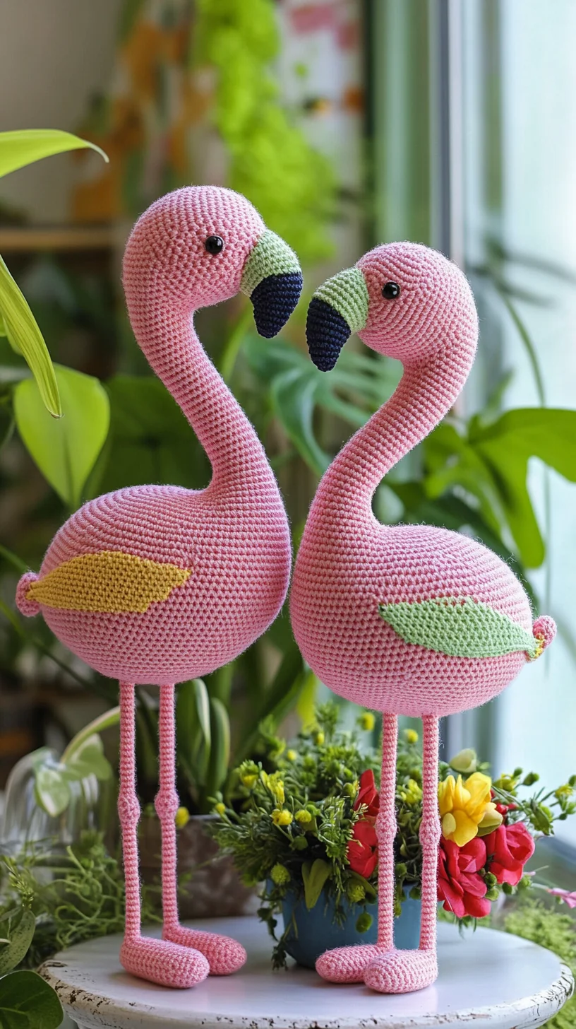 Cute Crochet Flamingos: Whimsical Decor for a Pop of Color