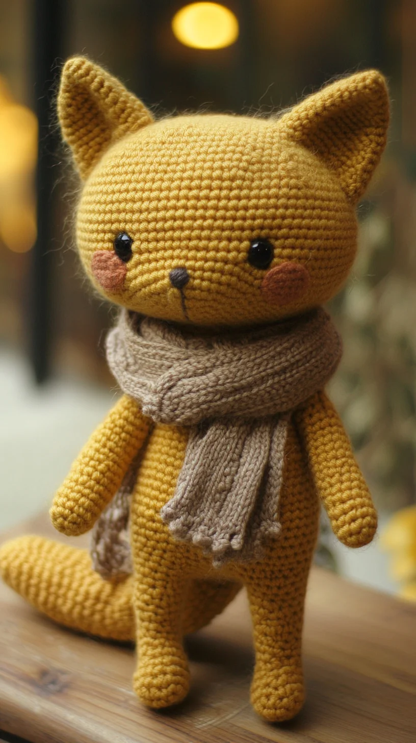 Cute Crocheted Cat Plush: A Whimsical Addition to Your Home Decor