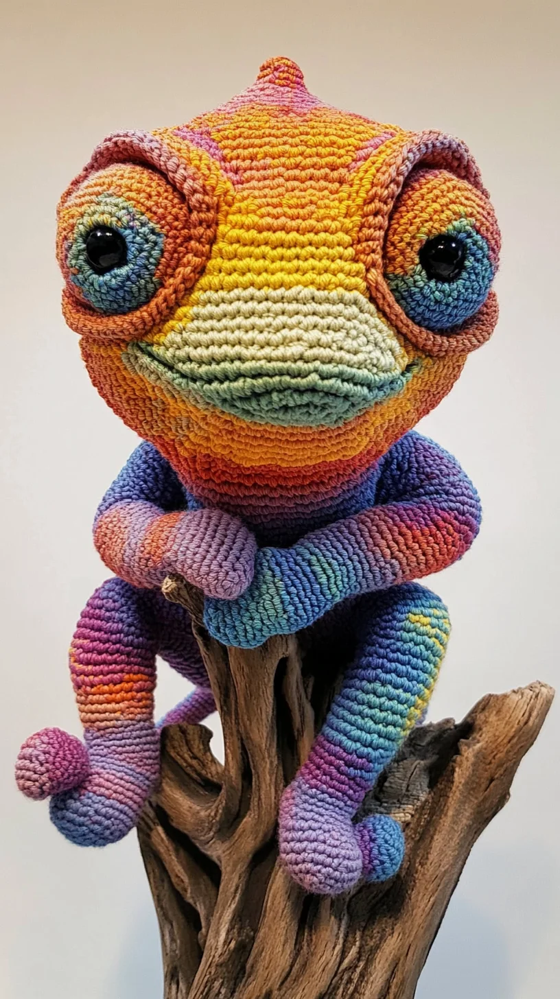 Delightful Crochet Creations: Colorful Chameleon Charm for Every Home