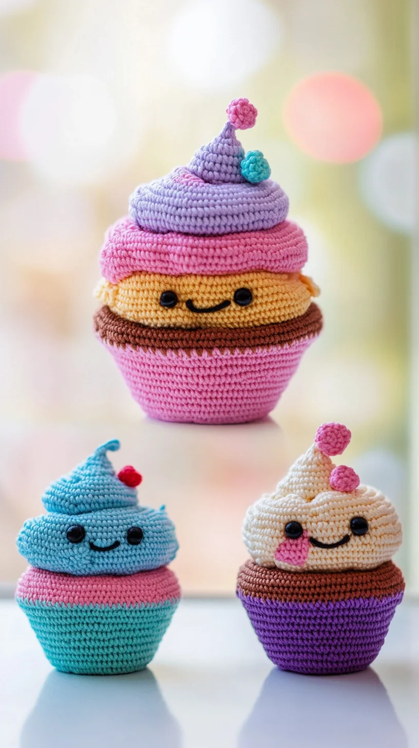 Delightful Crochet Cupcakes: The Perfect Whimsical Decor Piece!
