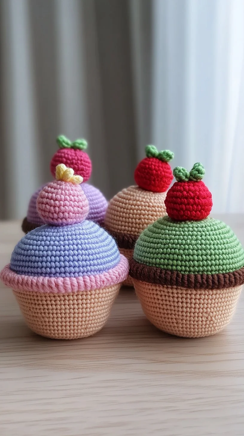 Delightfully Charming Crochet Cupcakes to Brighten Your Décor