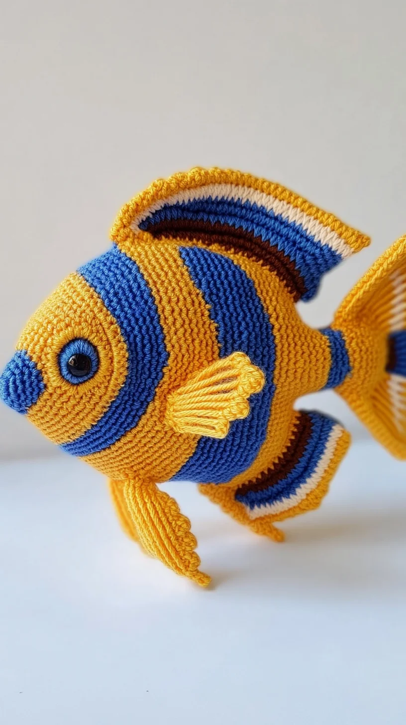 Dive into Cheerful Creativity with This Vibrant Knitted Fish!