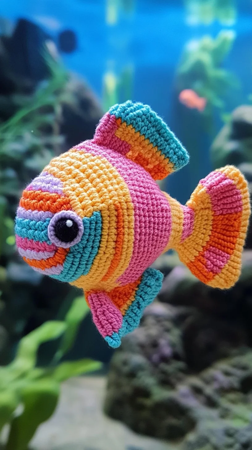 Dive into Color with Adorable Crocheted Fish Décor!