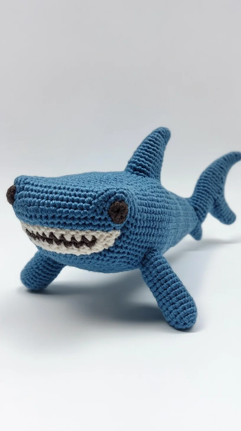 Dive into Cuteness with This Adorable Crocheted Shark Plushie!