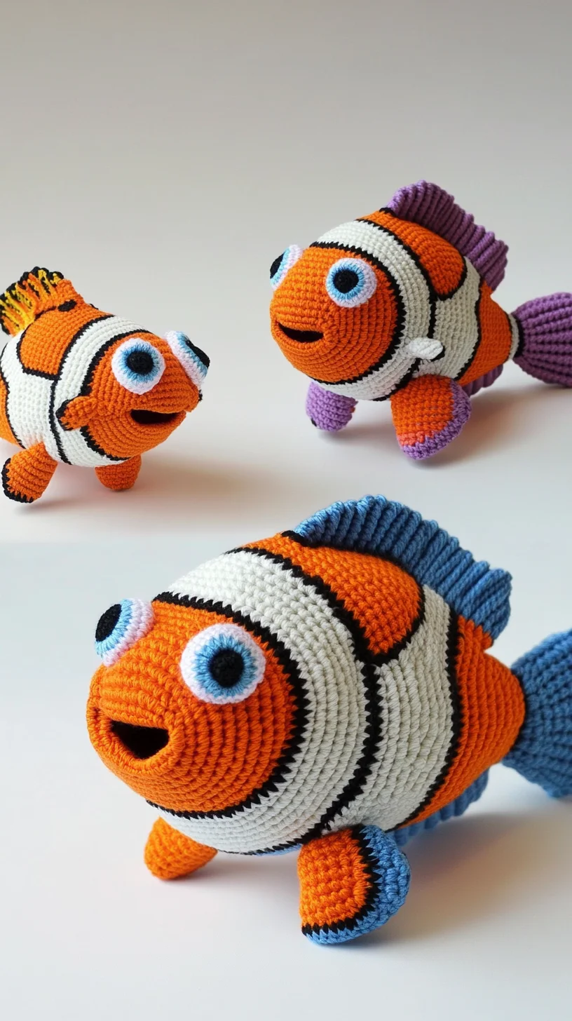 Dive into Fun with Adorable Crochet Clownfish Creations!