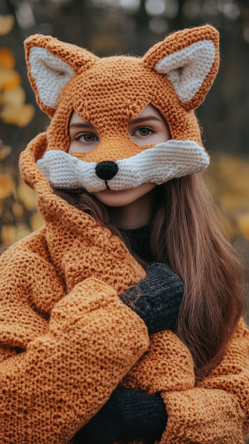 Embrace Whimsy with a Cozy Fox-Inspired Knitted Ensemble