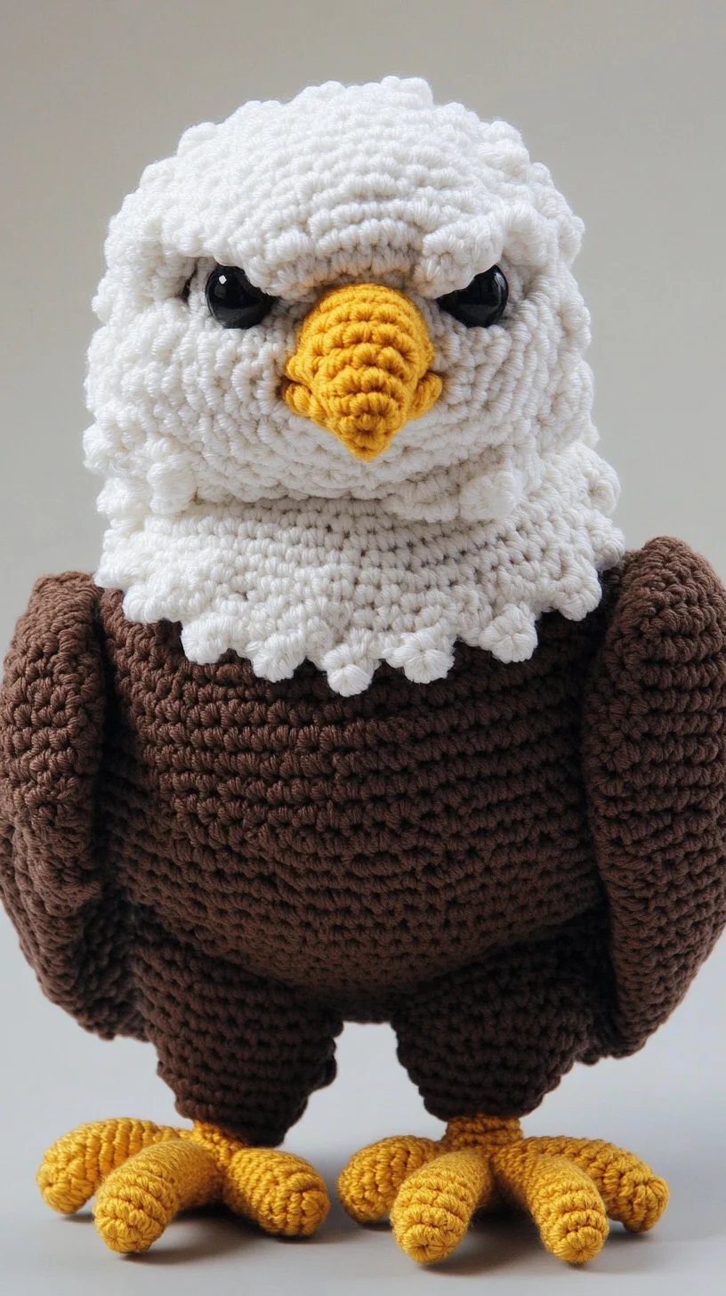 Embrace Whimsy with This Adorable Crochet Eagle Plushie Design