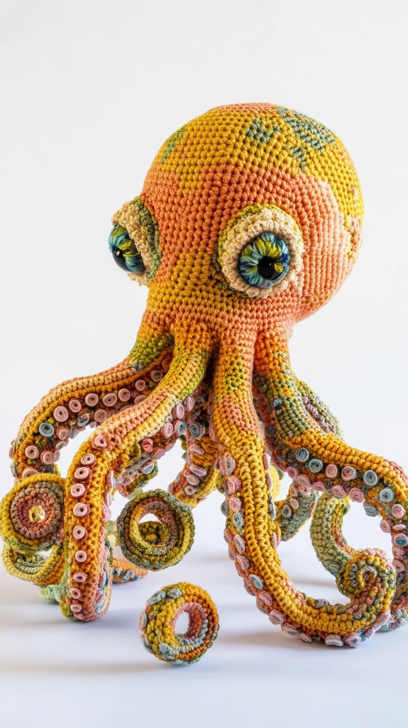 Fun and Whimsical Crochet Octopus: A Perfect Pop of Color for Your Space