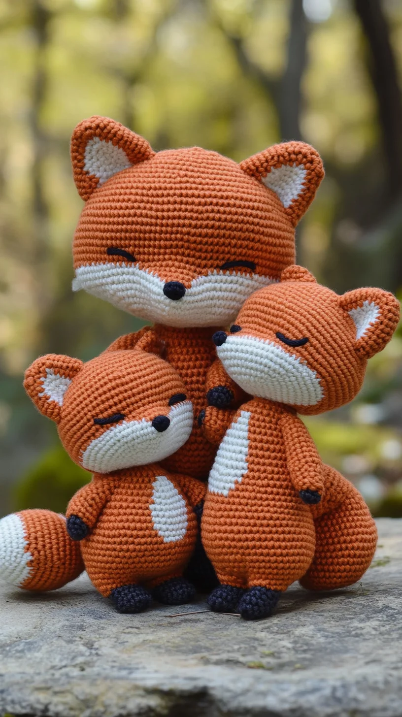 Irresistibly Adorable Crochet Fox Family: Perfect for Cozy Decor and Gifts