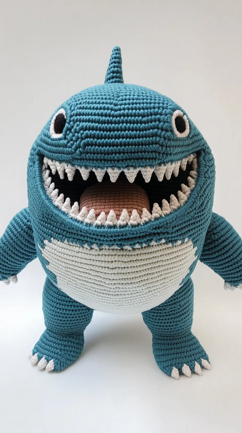 Make a Splash with this Adorably Fierce Crochet Shark Amigurumi!