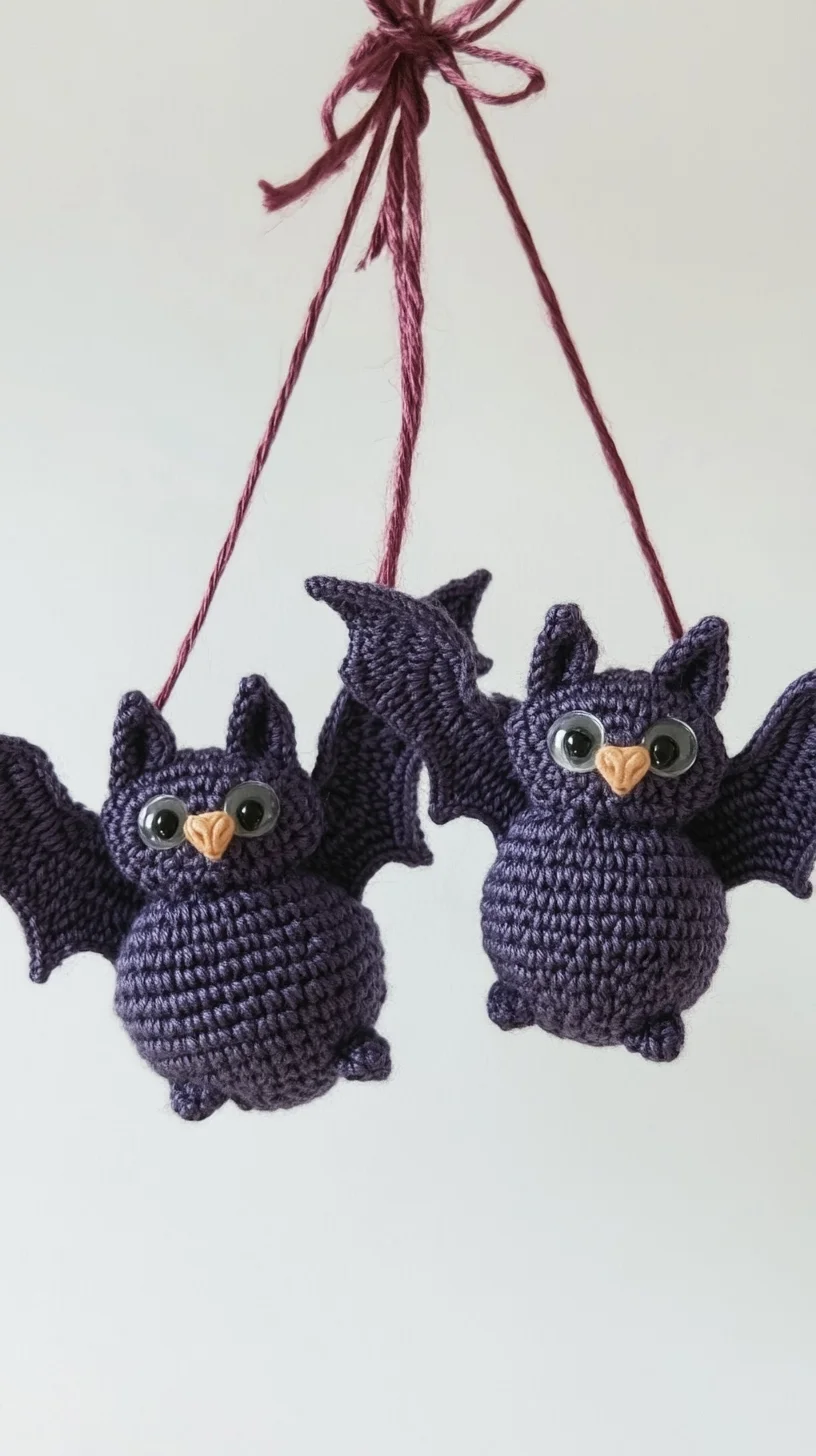Spook-tacular Crochet Bats: A Charming Halloween Decor Delight!