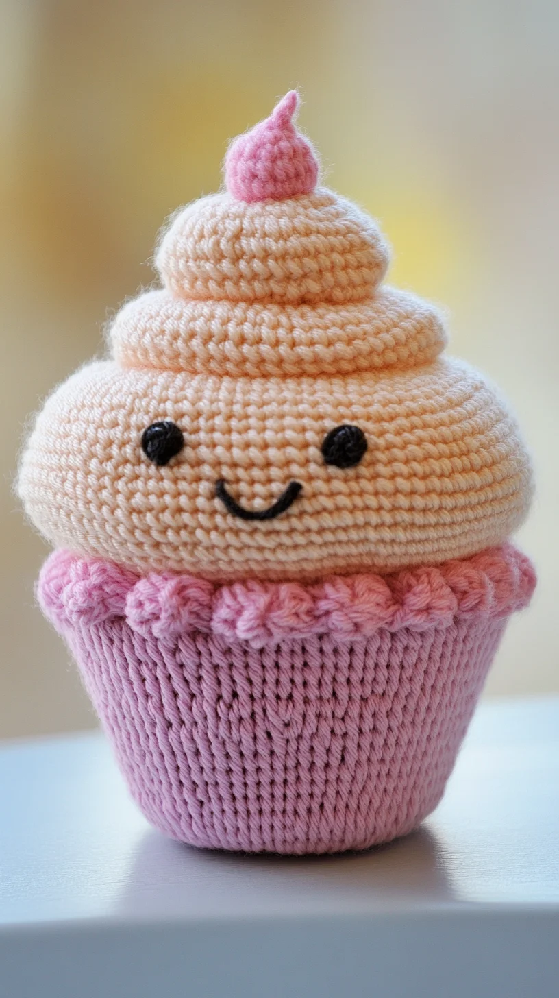 Sweety Delight: Adorable Knitted Cupcake Plush to Brighten Any Space