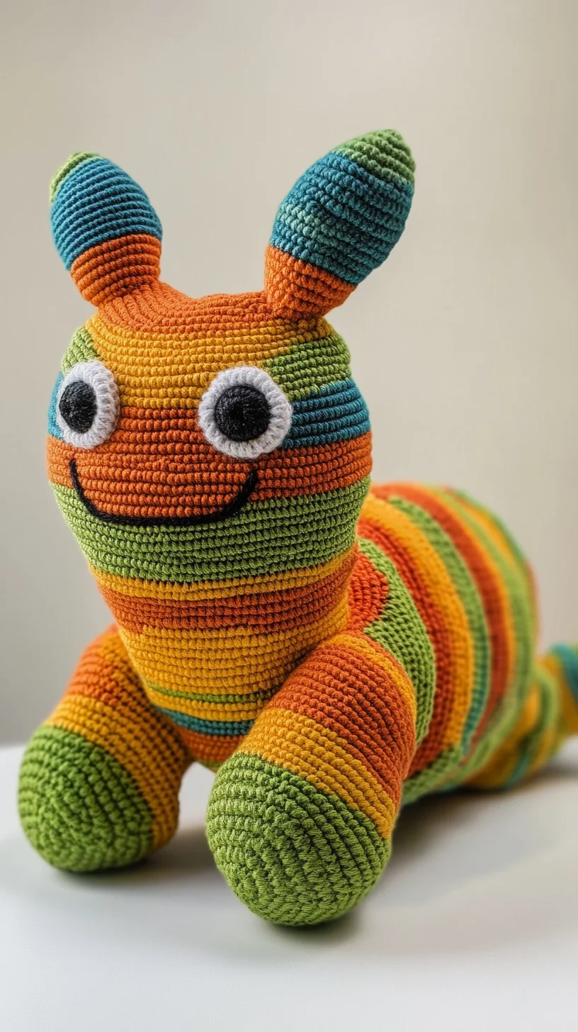 Vibrant Crochet Caterpillar: Whimsical Charm for Every Room!