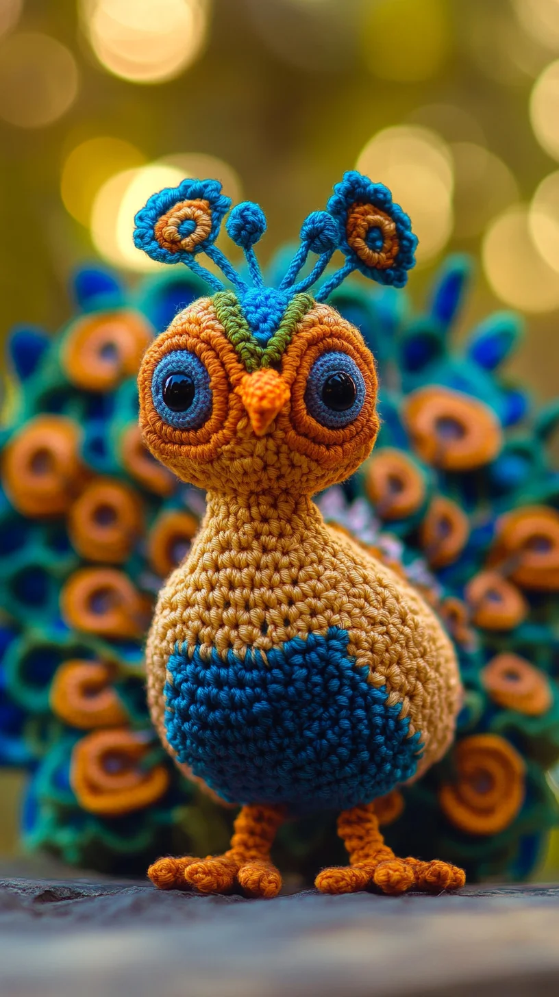 Vibrant Crochet Peacock: A Whimsical Touch to Your Home Decor
