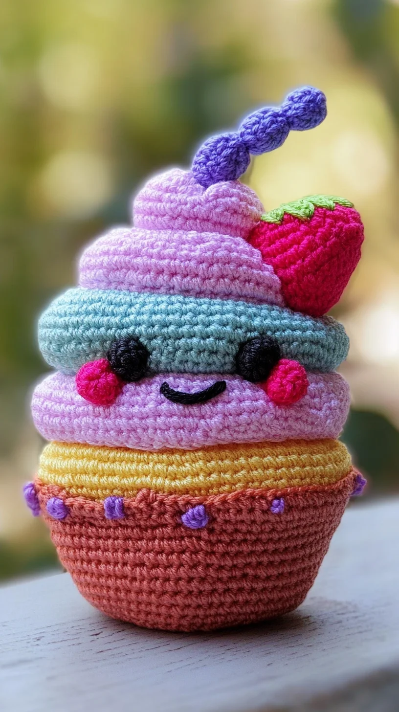Whimsical Crochet Cupcake: A Sweet Treat for Your Craft Collection