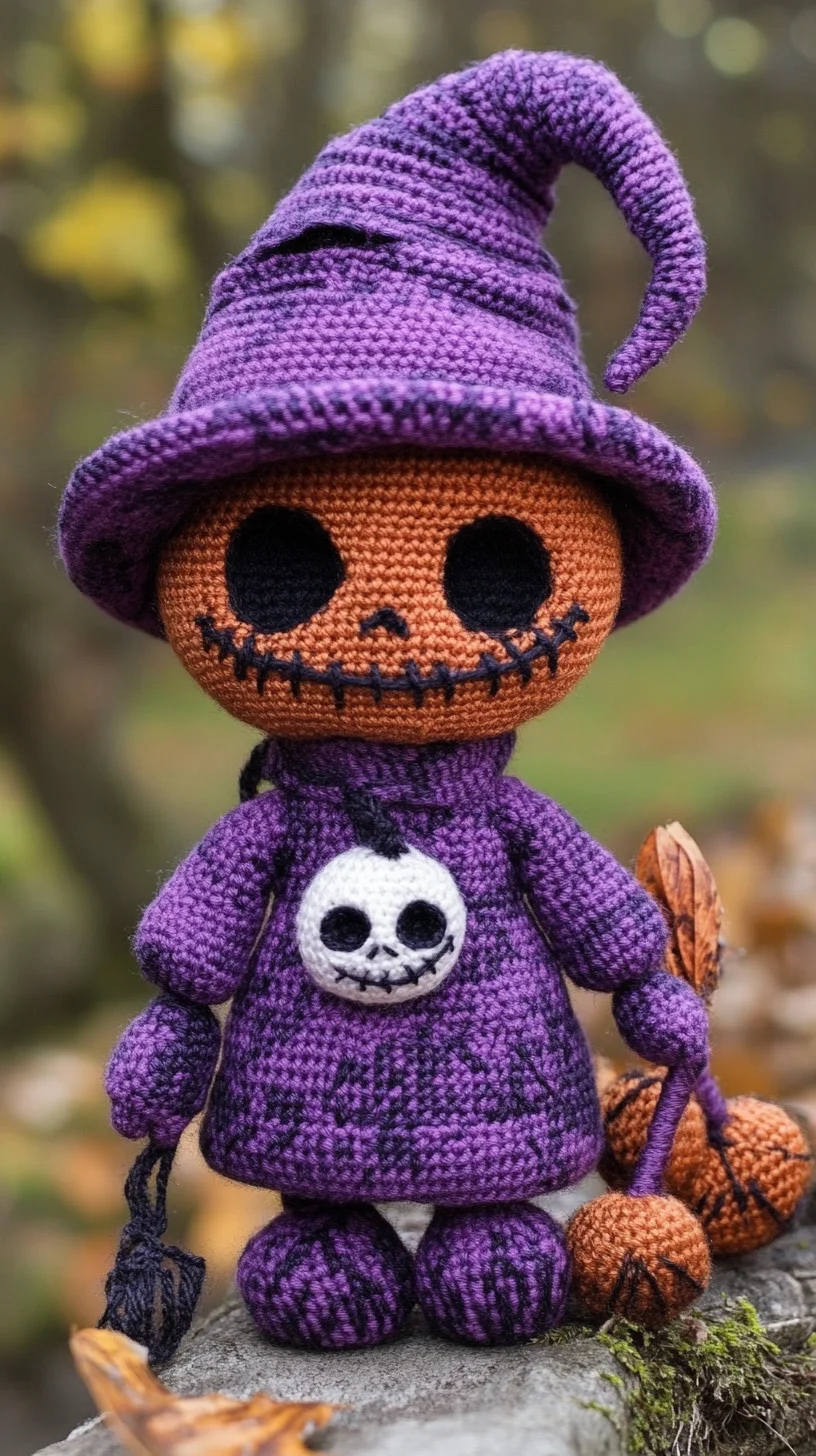 Whimsical Crochet: Embrace the Spooky Charm of this Adorable Pumpkin Doll