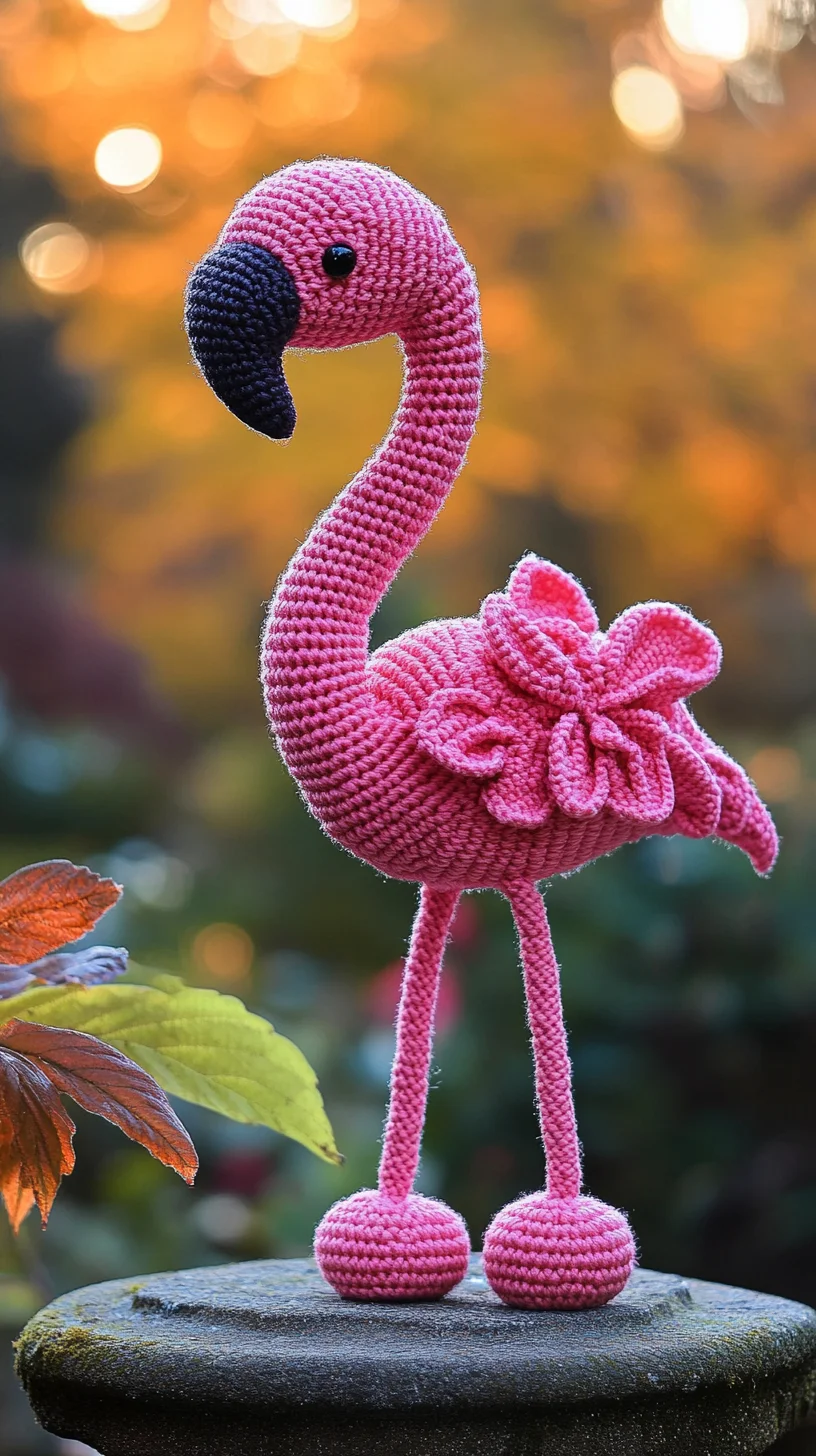 Whimsical Crochet Flamingo: A Charming Addition to Your Home Decor