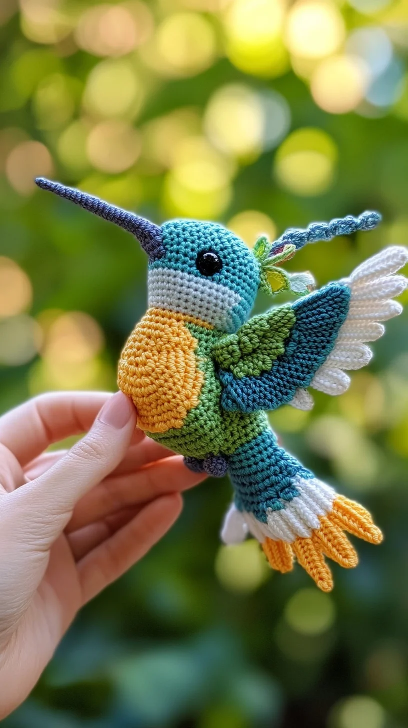 Whimsical Crochet Hummingbird: A Delightful DIY Decor Accent