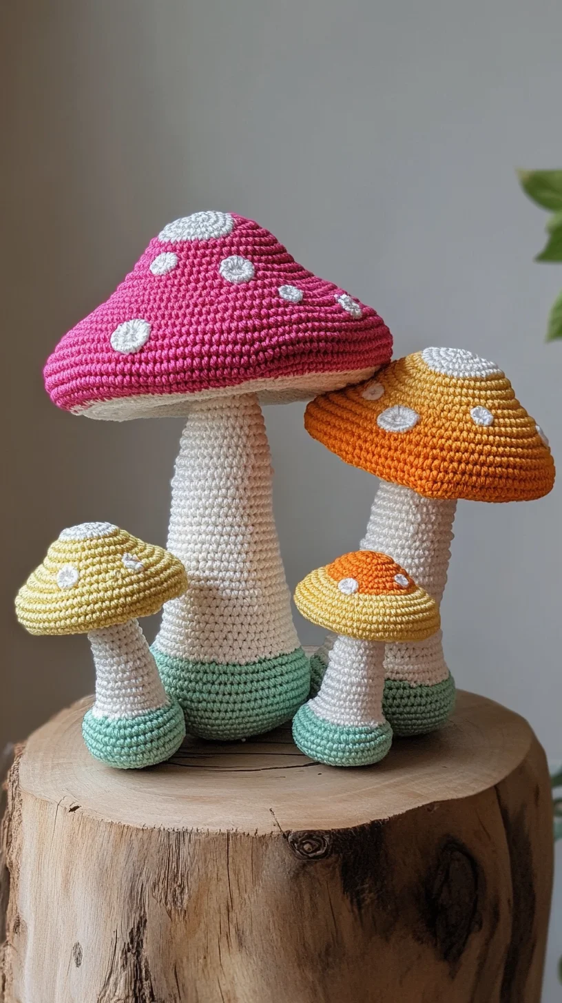 Whimsical Crochet Mushrooms: Add a Splash of Color to Any Space