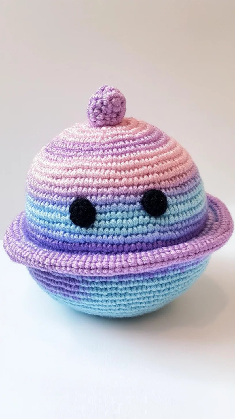 Whimsical Crochet Planet: Soft Pastels for a Playful Touch