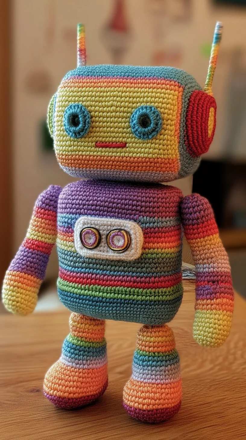Whimsical Crochet Robot: A Colorful Craft That Sparks Joy!