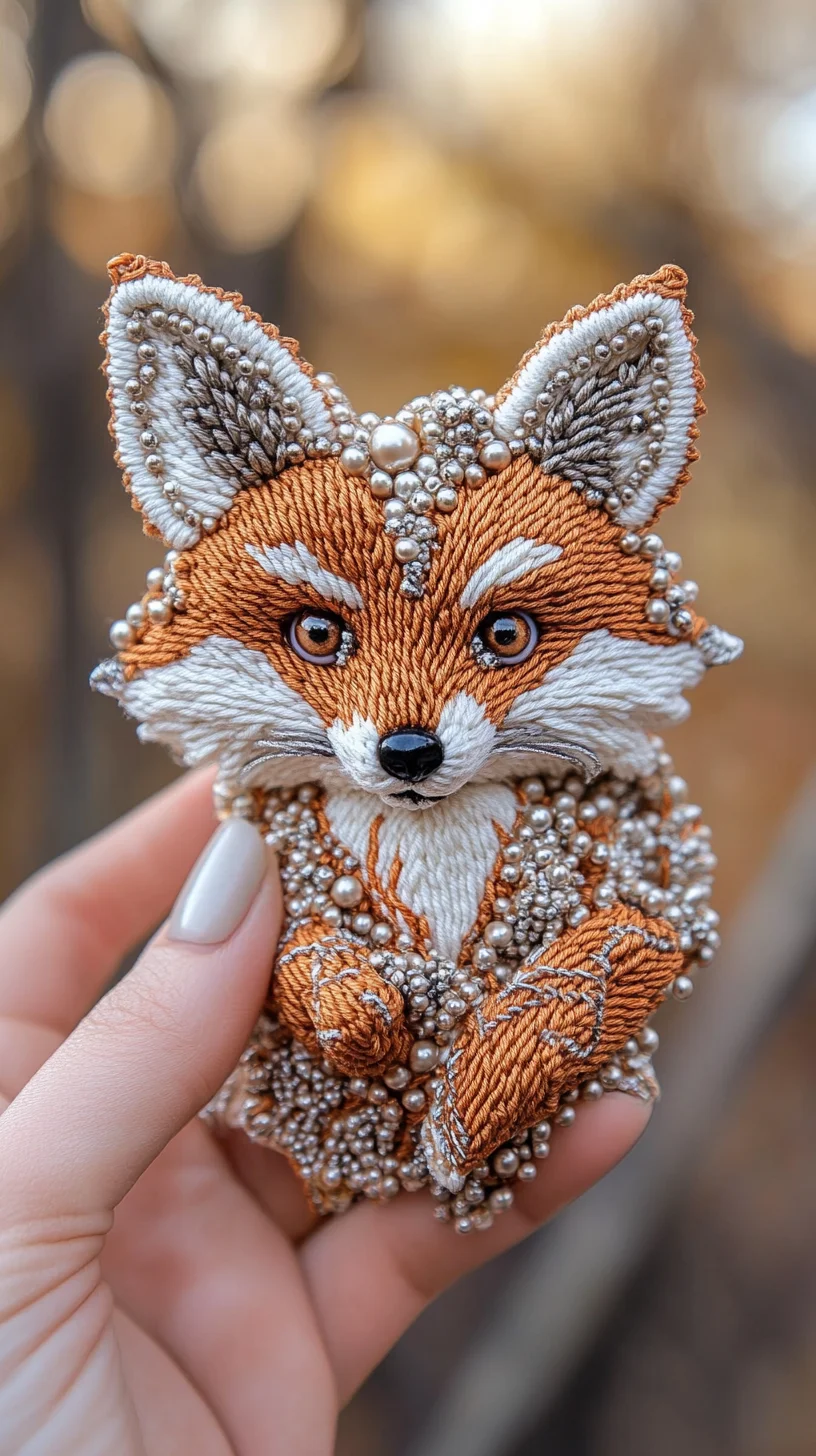 Whimsical Elegance: Handcrafted Fox Brooch for Nature Lovers