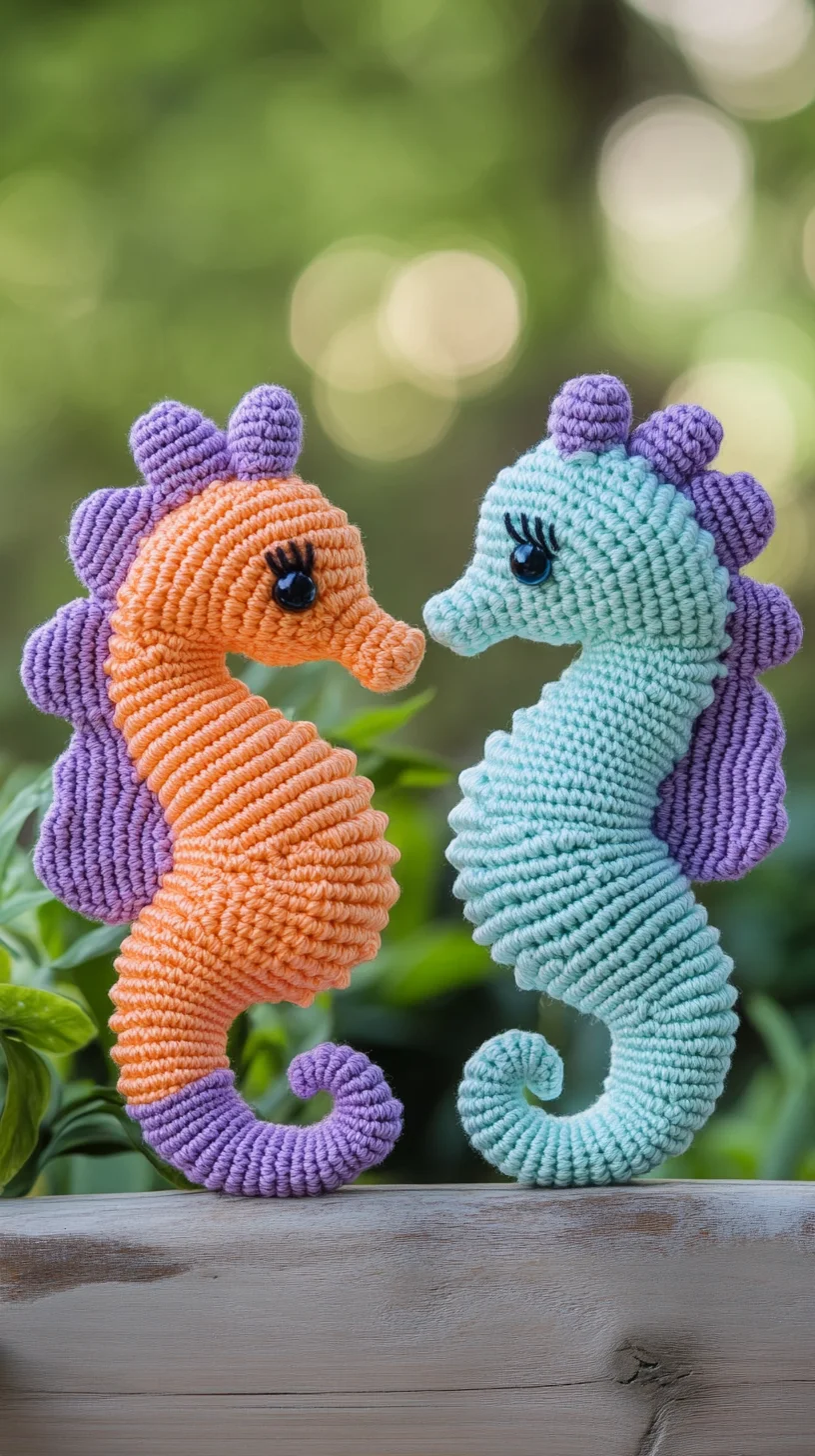 Whimsical Sea Creatures: Adorable Knitted Seahorses to Brighten Your Space
