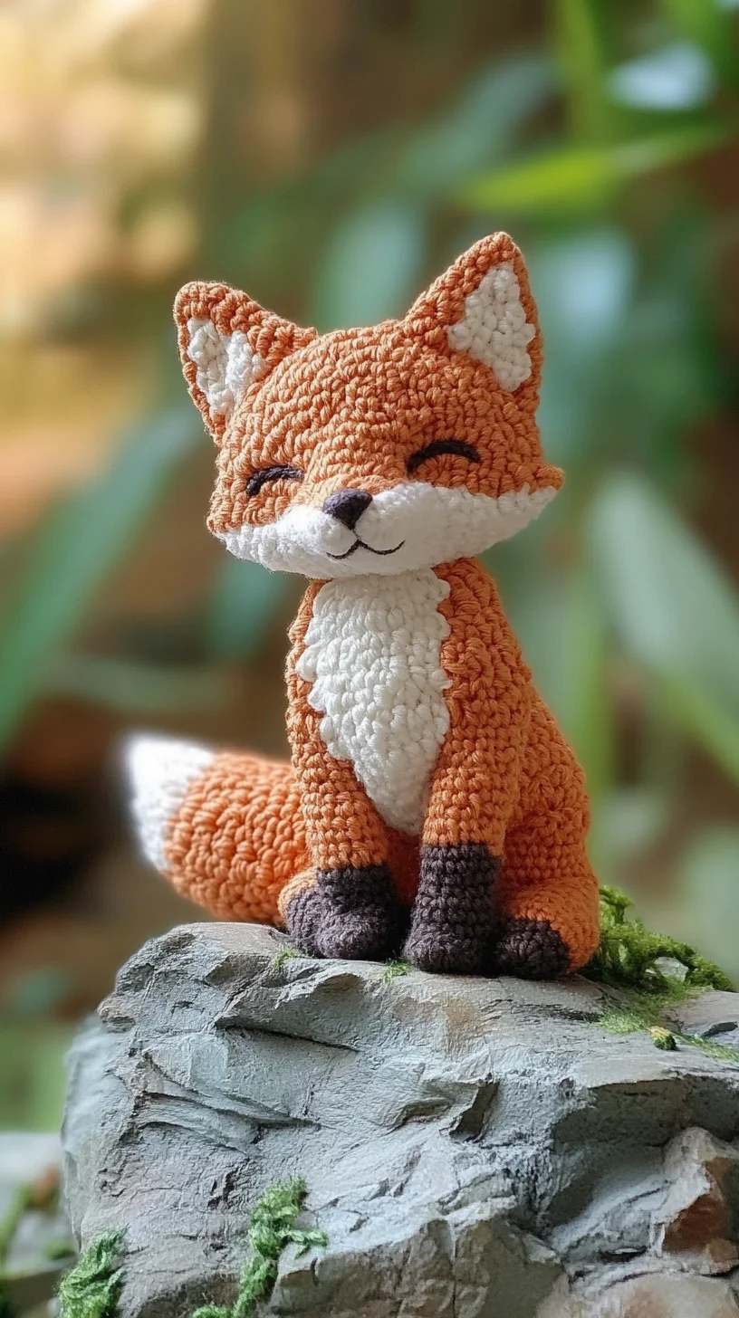 Whimsical Whimsy: Adorable Handmade Fox Amigurumi Plushie